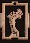 The Orange Dragon - Laser-cut Wood Ornament